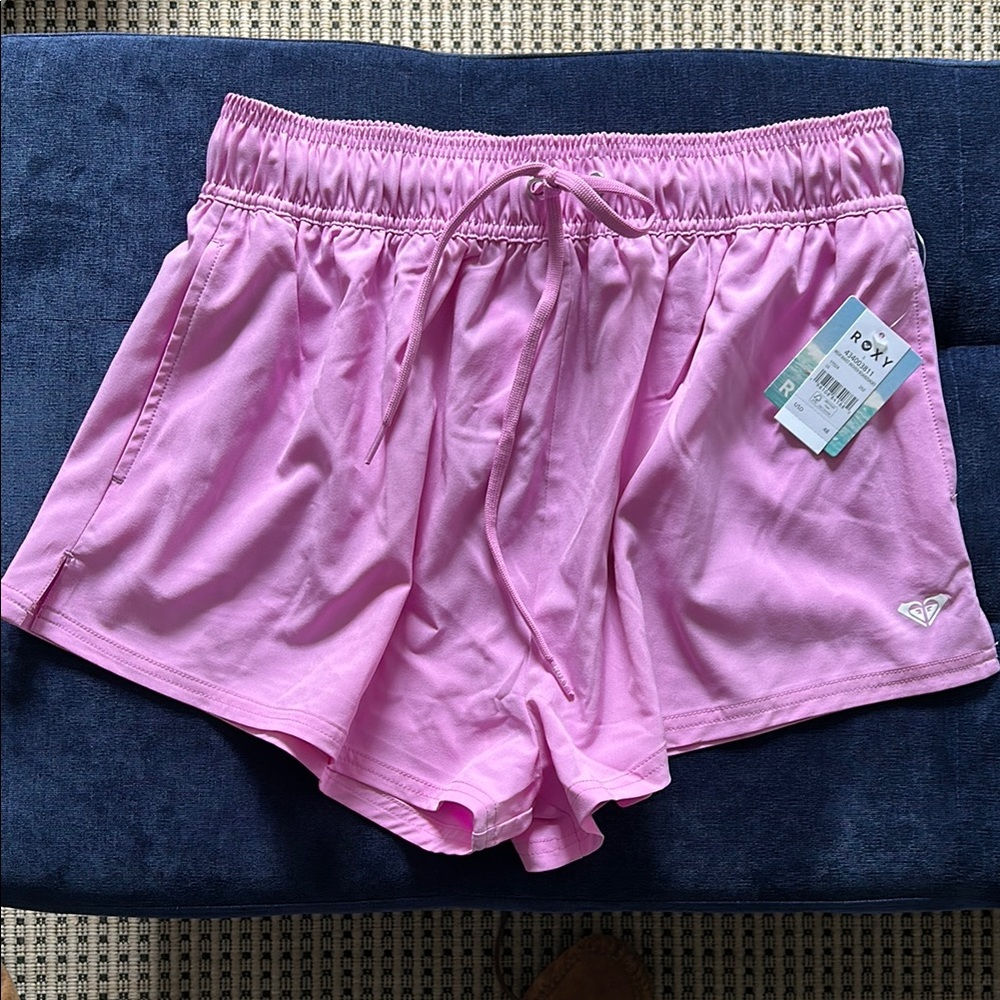 Roxy Light Pink Lilac High Waist Woven Boardshorts, Shorts NWT size Small